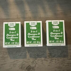 Coconut Scented 2 in One Shampoo and Conditioner Bar x 3 NEW